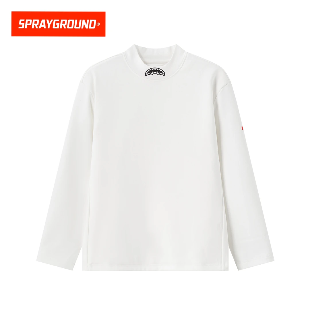 SPRAYGROUND鲨鱼嘴鹅绒长袖T恤百搭纯色宽松美式休闲SP WE140302
