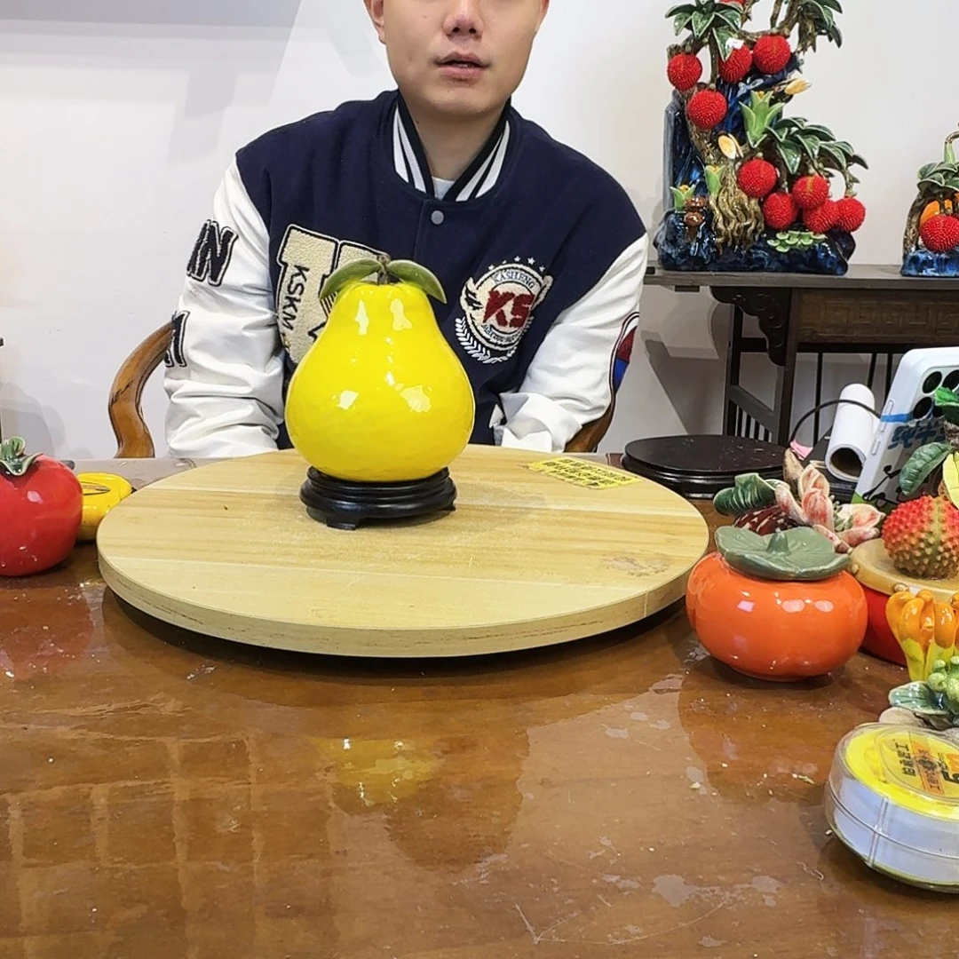 陶瓷小柚子摆件的