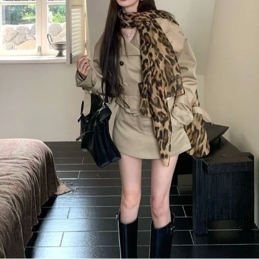 高级感复古时尚套装2025年春季新款气质西装外套半身裤裙两件套