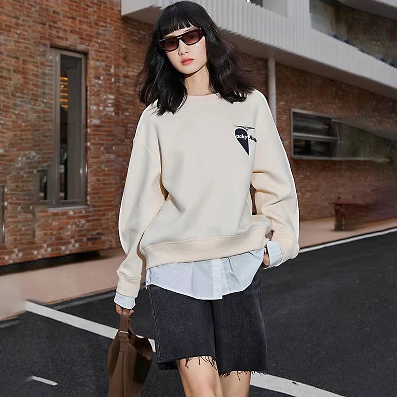 32153【N系列】图案印花休闲宽松卫衣C23C1H1389