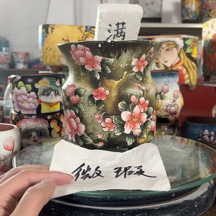 景德镇幸运花盆满38包邮