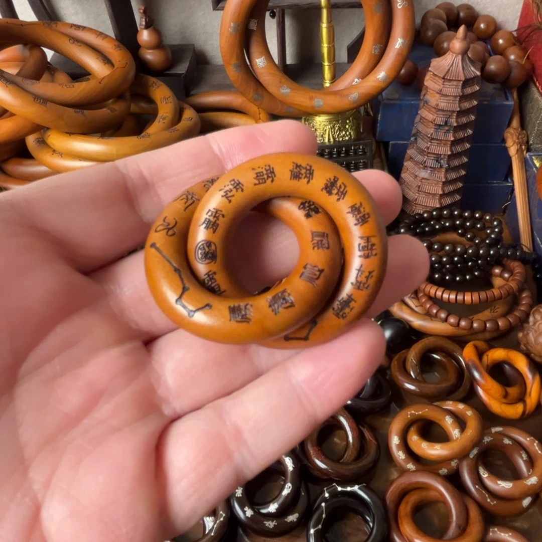 枣木老料乾坤圈十字讳字2.5