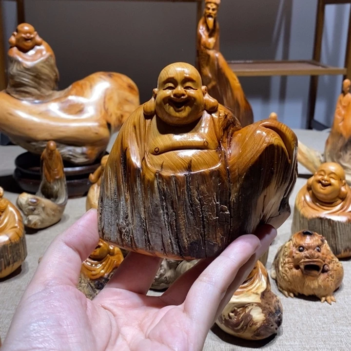 柏木（崖柏）原皮乐乐小摆件