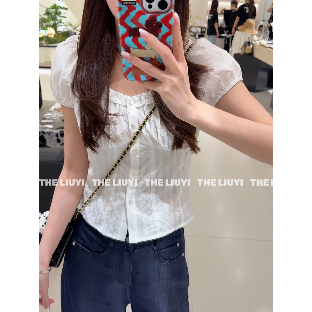 【LIUYI】韩系减龄甜美风小衫上衣56211