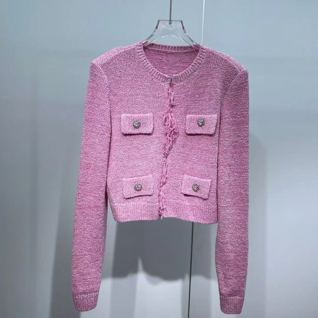 2025年新款精致优雅小香风针织毛衣1801