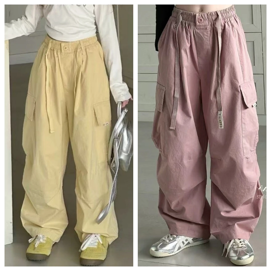 男女童2025年新款童装工装裤工装风口袋休闲裤女童可亲子款长裤潮