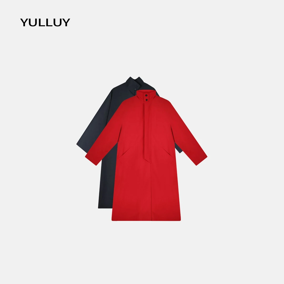 ALIN【立领廓形风衣】新款简约复古立领单排扣宽松风衣25-SSDW4120