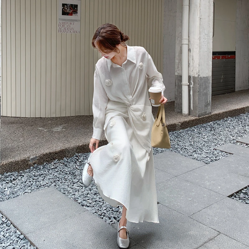 韩系极简老钱风衬衫半裙套装2025春秋新款松弛感ins风显瘦两件套