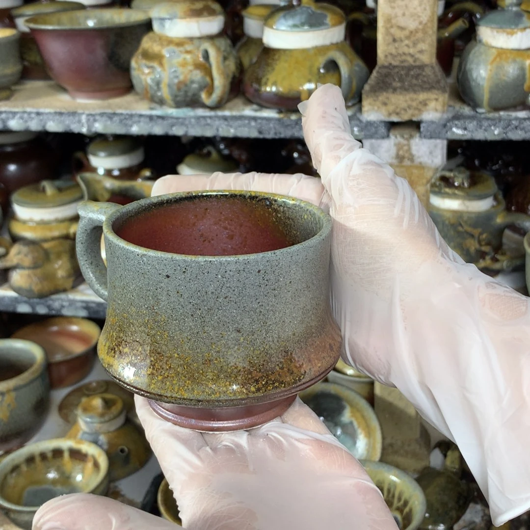 茶壶紫砂纯自然柴烧