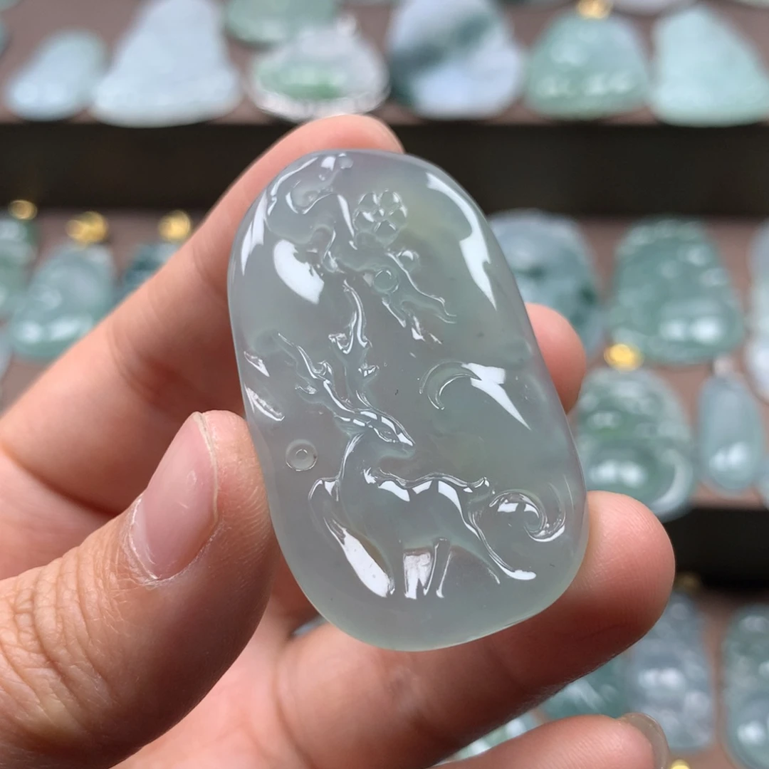 颈饰未镶嵌翡翠天然翡翠