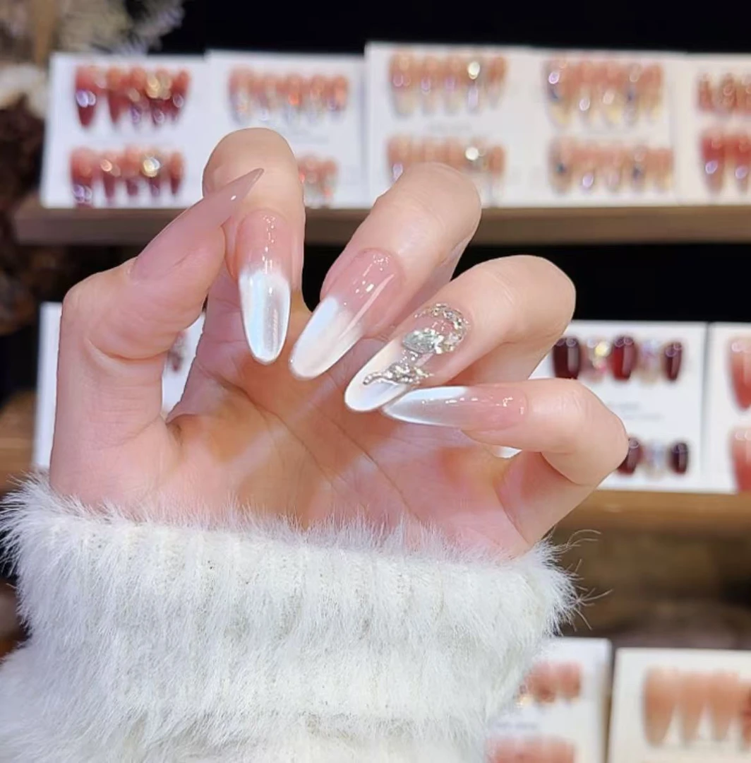 【紫金灵蛇】猫眼美甲 满钻美甲 新年美甲