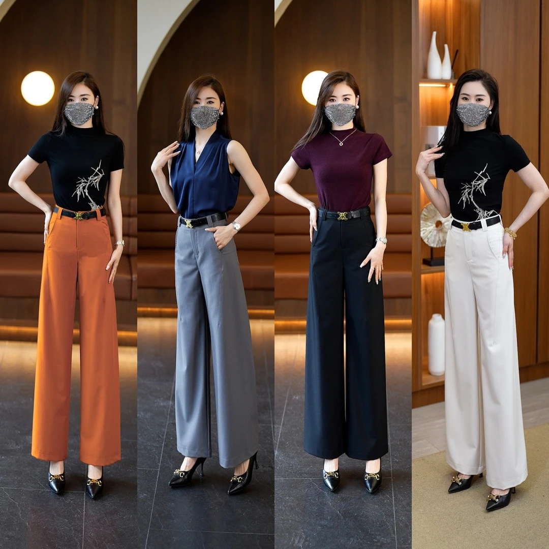 【炽帛/Cipbo】很显瘦 透气冰凉夏季西装洋气直筒裤宽松窄版阔腿裤