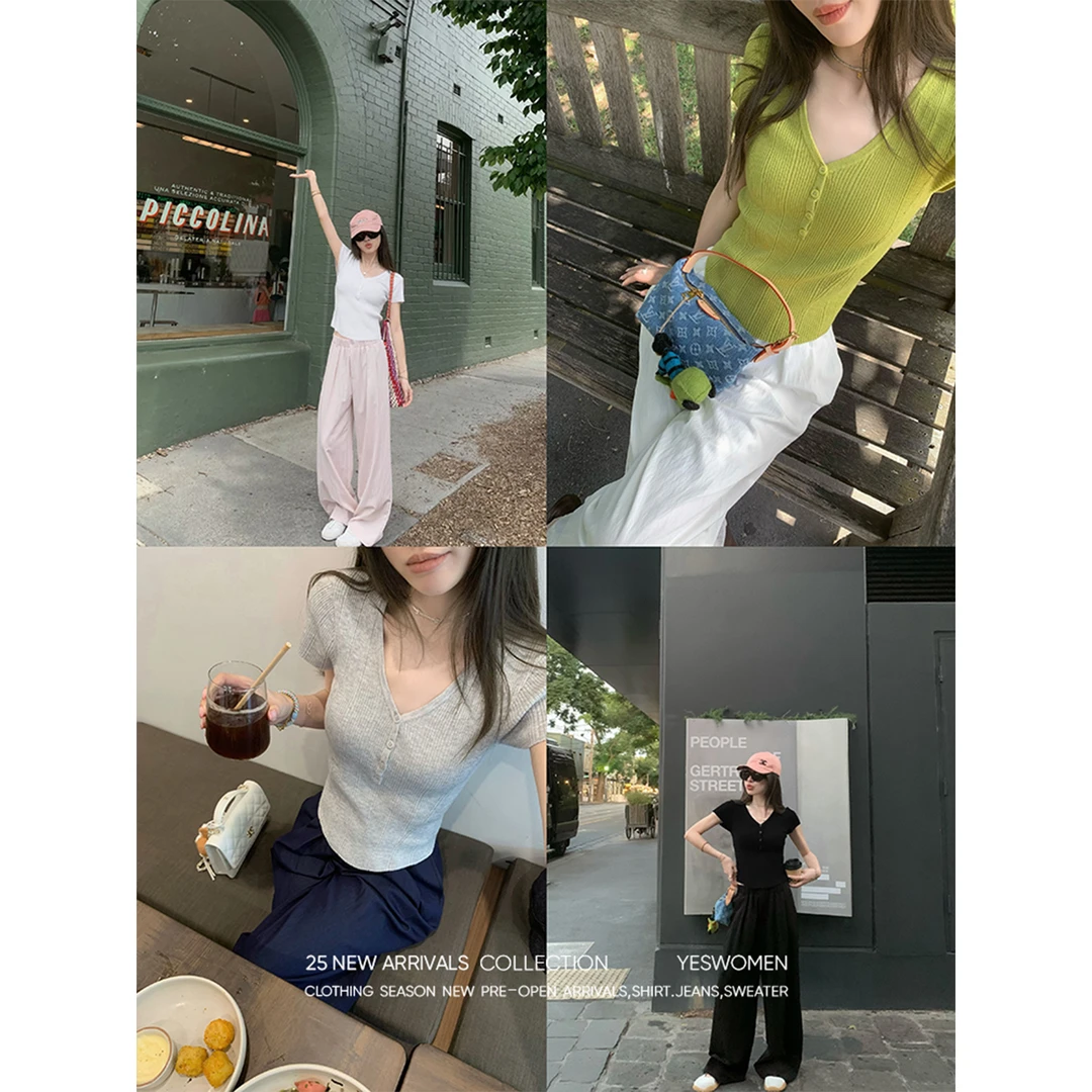 【曼曼专属】甜贝奶冻·贝壳袖细支咩毛混纺上衣小收腰XY7051B3430