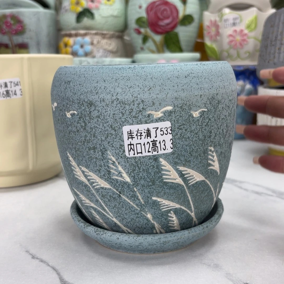 @夏西陶瓷花盆@@5533