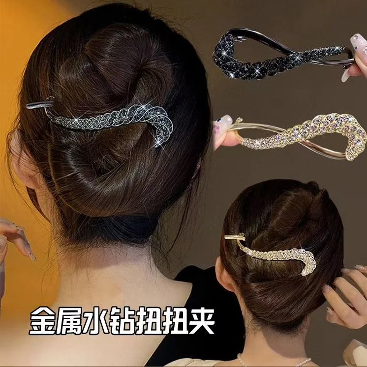 新款大号扭扭夹发夹女后脑勺抓夹盘发神器金属头发发饰一字夹