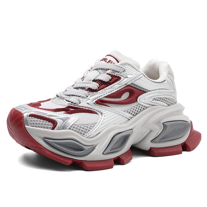 情侣款猫眼鞋2025新款老爹鞋厚底舒适透气增高拼色男女同款潮鞋