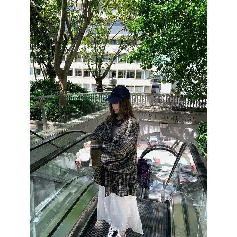 早秋季新款修身显瘦网红穿搭通勤风宽松外套上衣纯欲风时尚半身裙