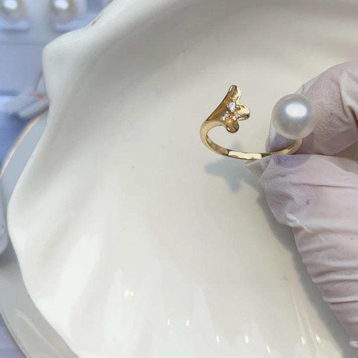 淡水珍珠耳饰银S925镶嵌