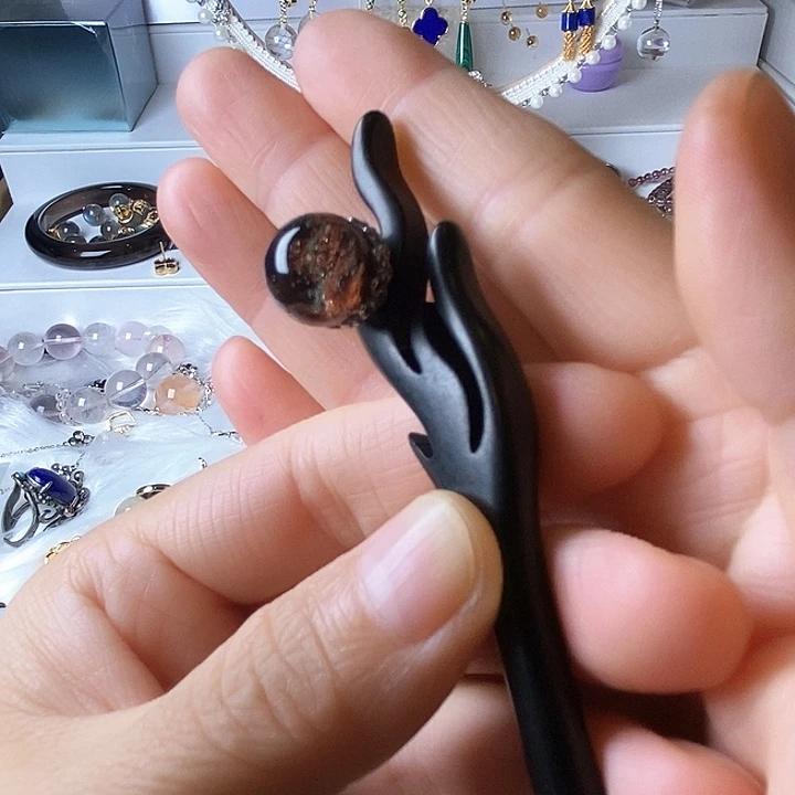 合金发饰水晶L**月发簪