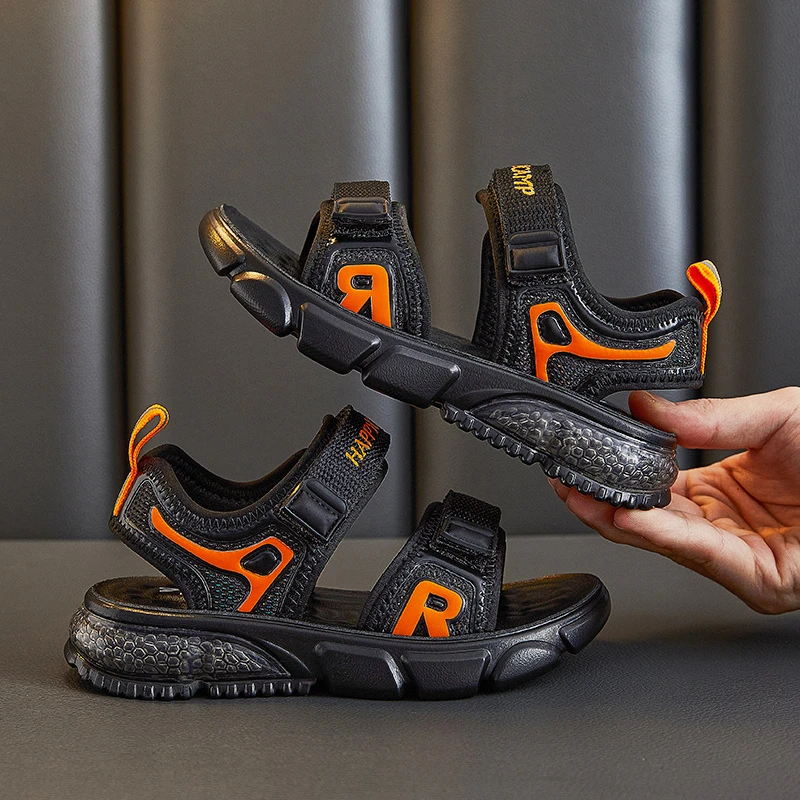 男童凉鞋夏季新款中大童防滑耐磨沙滩鞋男孩软底软面鞋子