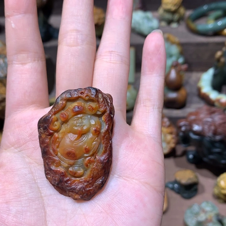岫岩河磨玉（透闪石质玉）未镶嵌挂件小*