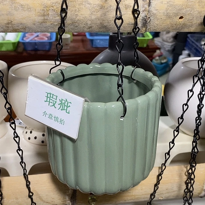 紫砂花盆瑕疵花盆有孔