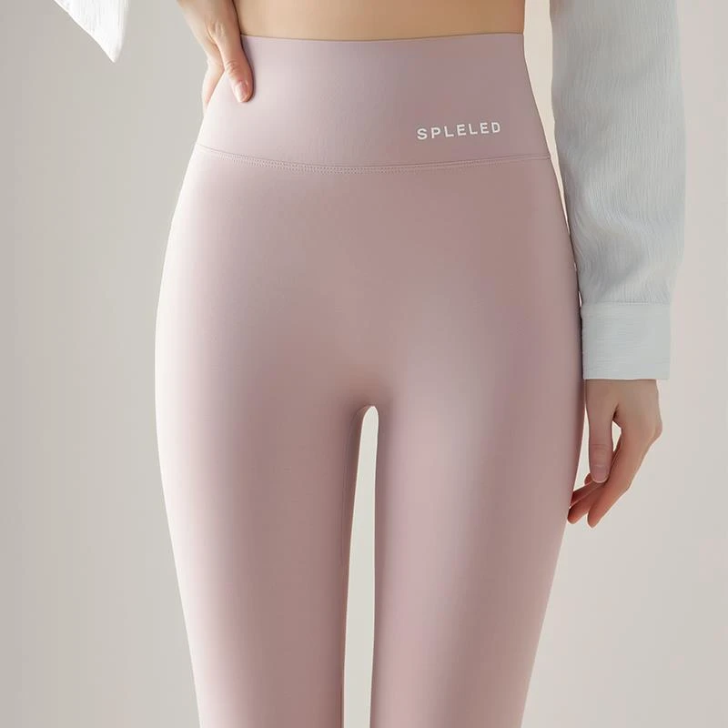 小个子瑜伽裤女春秋新款高腰八分九分打底裤薄款健身鲨鱼裤芭比裤