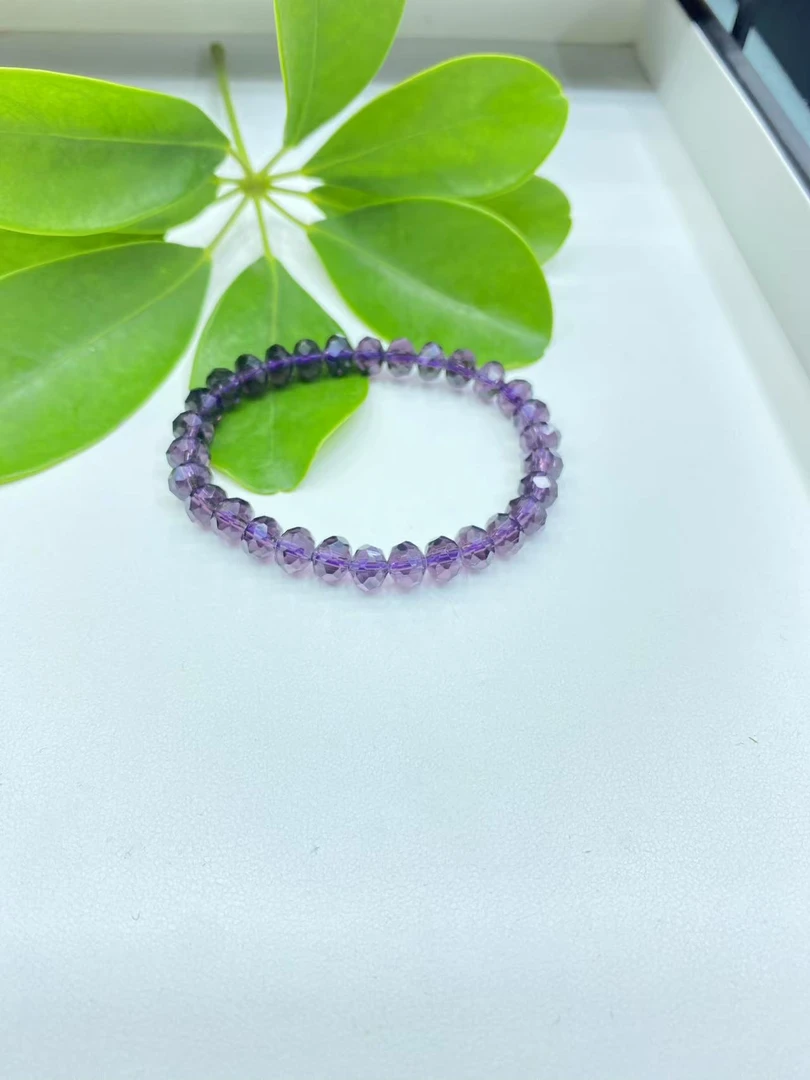 A043  8M单圈切面紫手链