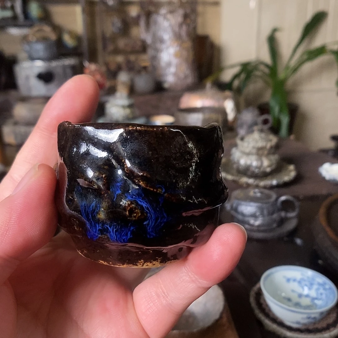 手工制作柴烧茶具