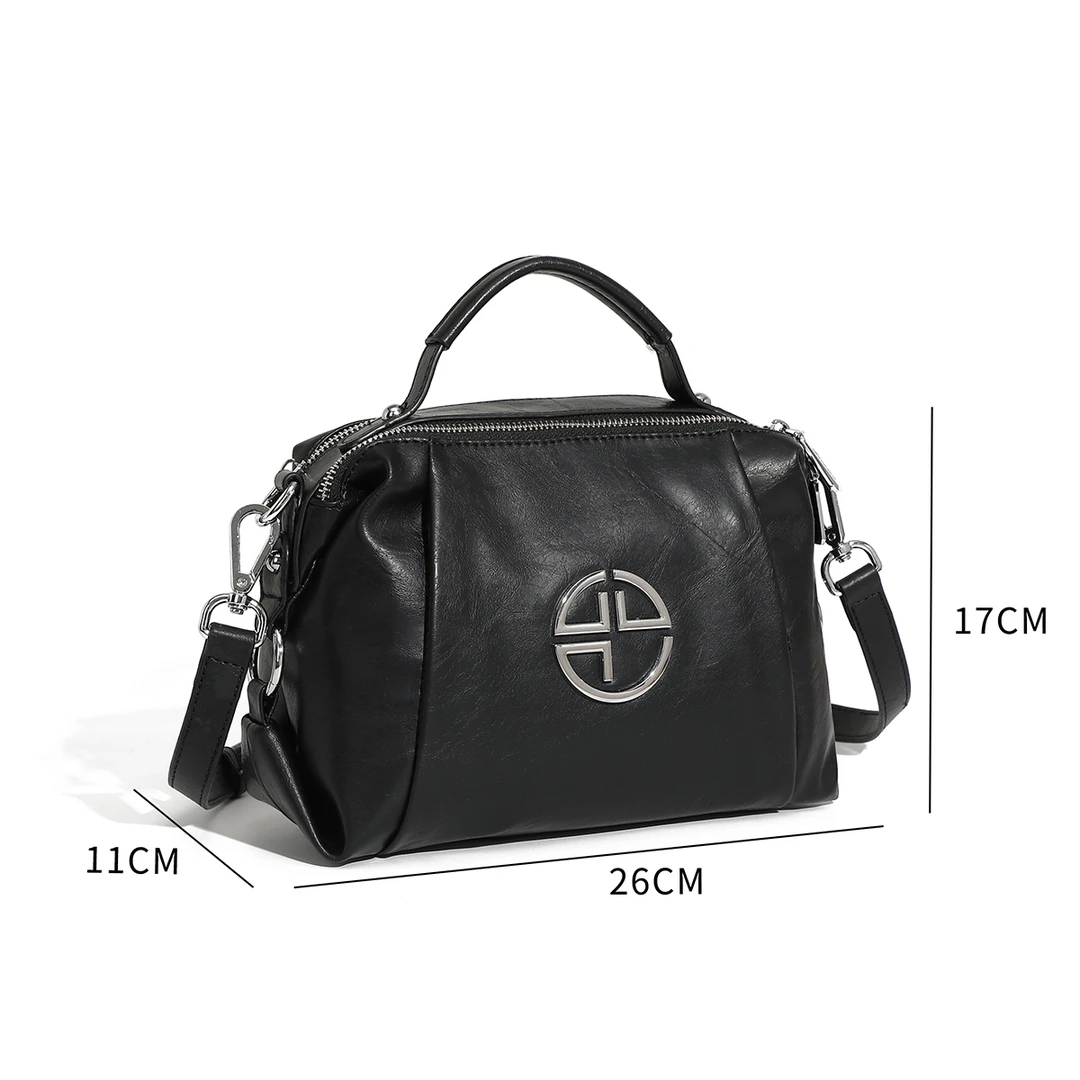 韩版时尚压花女士轻便轻奢法式夹层拉链袋两用式单肩包肩包小包包