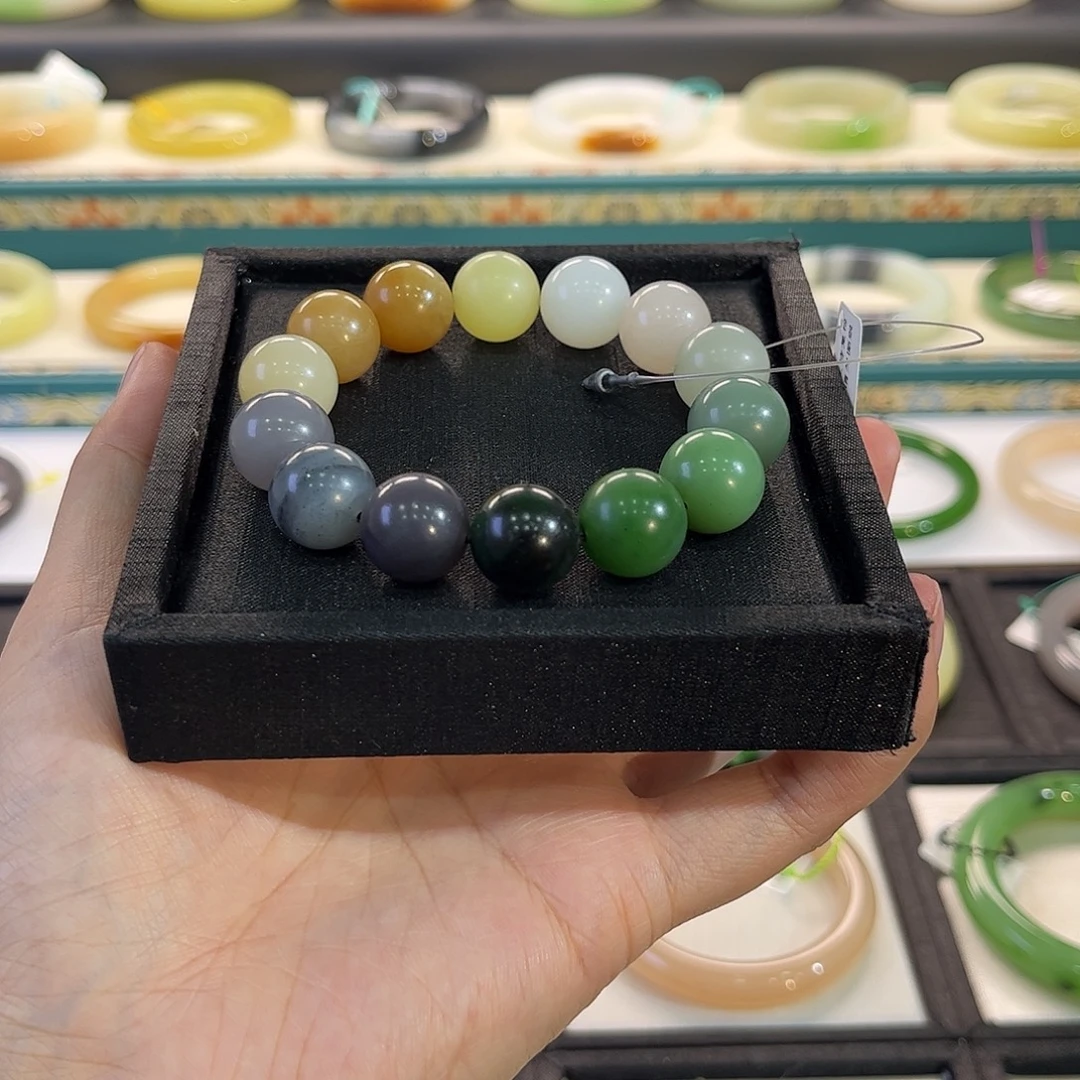 和田玉未镶嵌手镯柔光多宝卡14