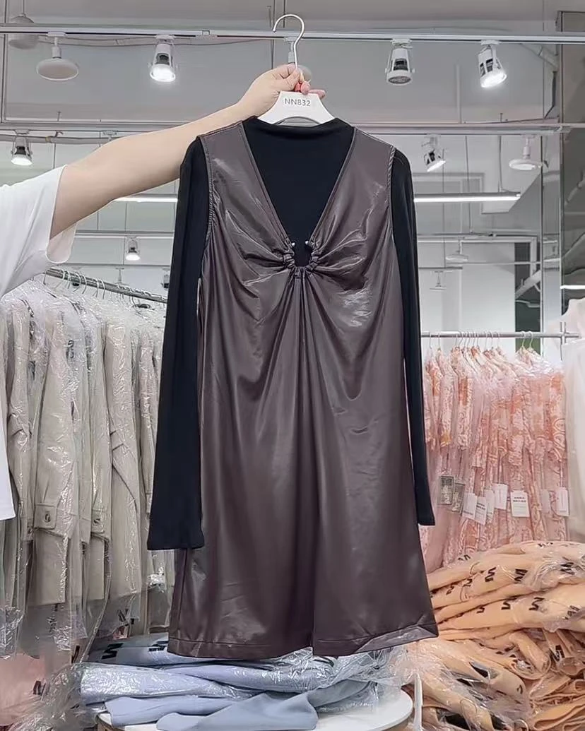 【杭州•意法】NN832-时尚女装设计感两件套法式气质显瘦洋气百搭