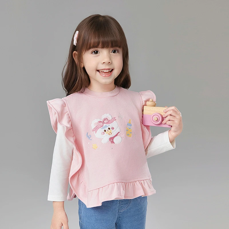 笛莎童装25春款新款上衣小童时尚洋气百搭针织马甲-332517601