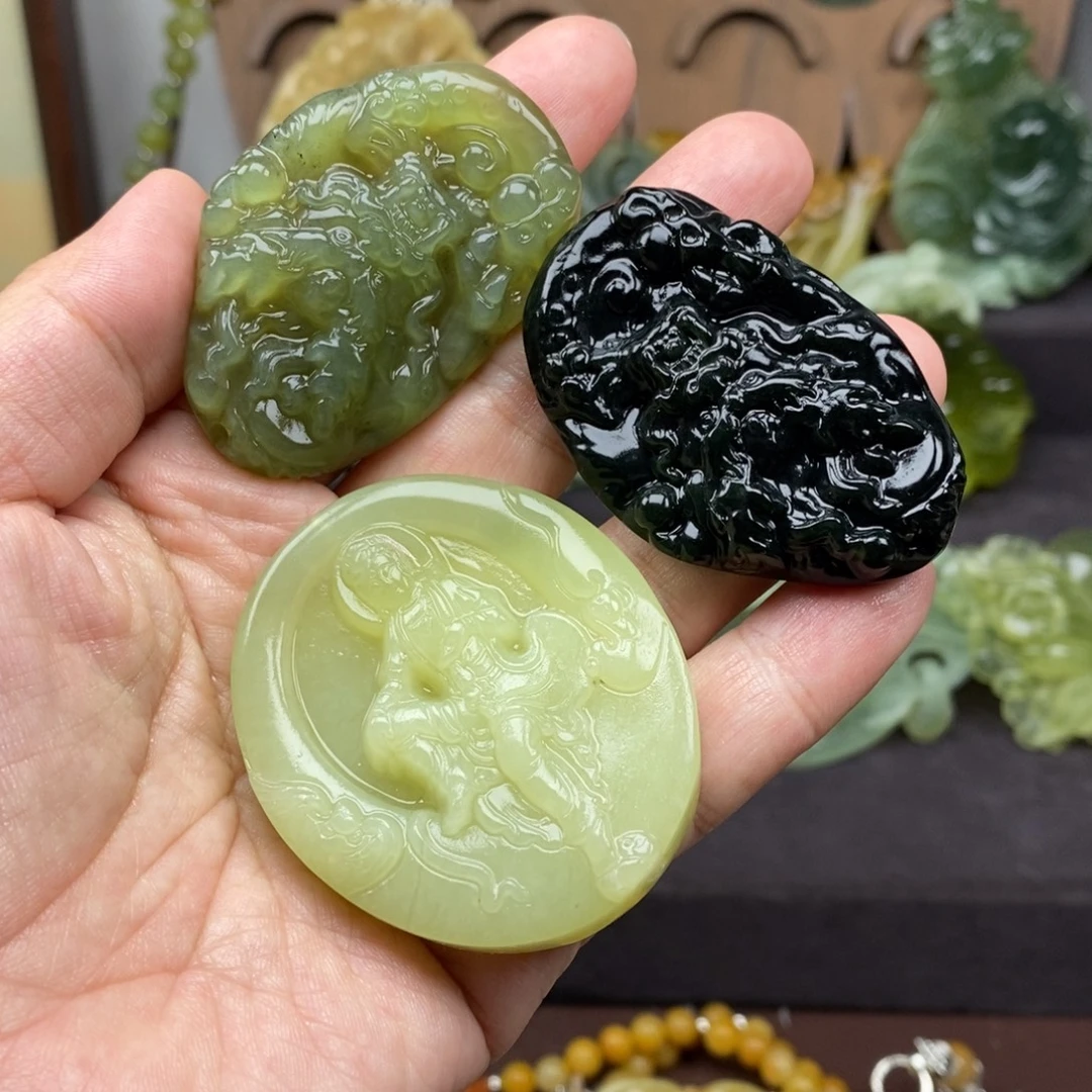 蛇纹石玉未镶嵌吊坠(不含链)