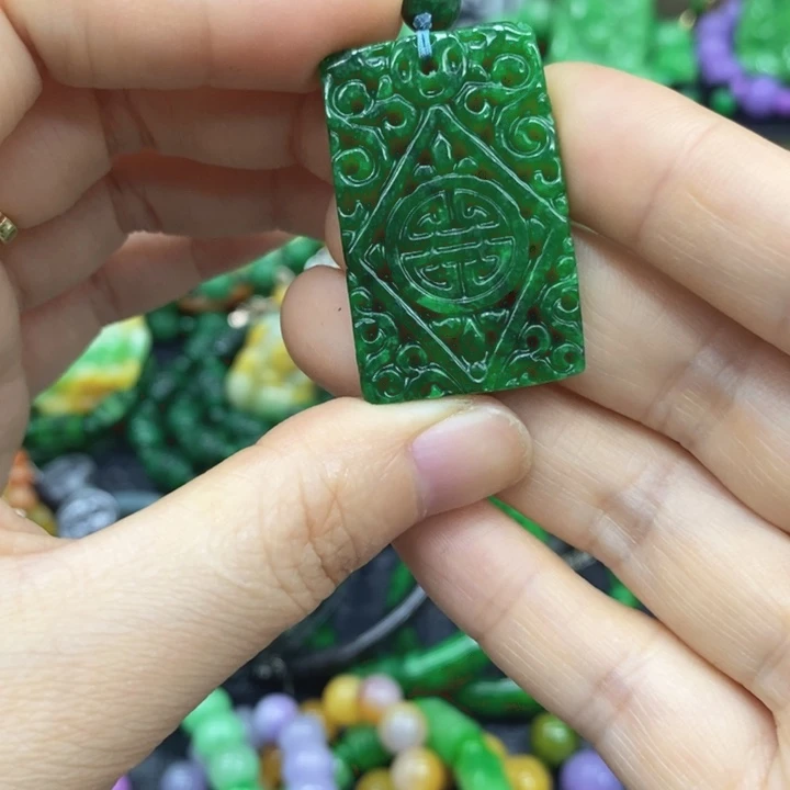 翡翠未镶嵌耳饰项链36