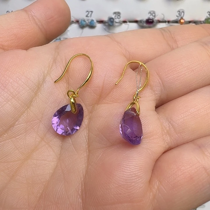 耳饰水晶银S925镶嵌