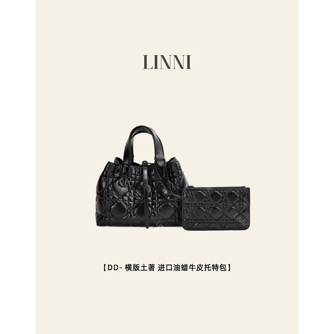 LINNI｜（DD -横版土著）进口油蜡小牛皮托特包腋下包