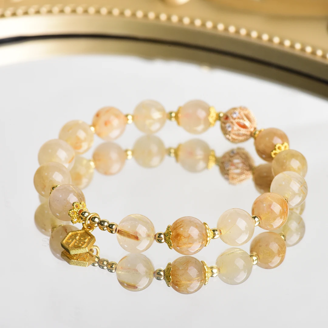 「金发晶手链」天然水晶  多样性发其一