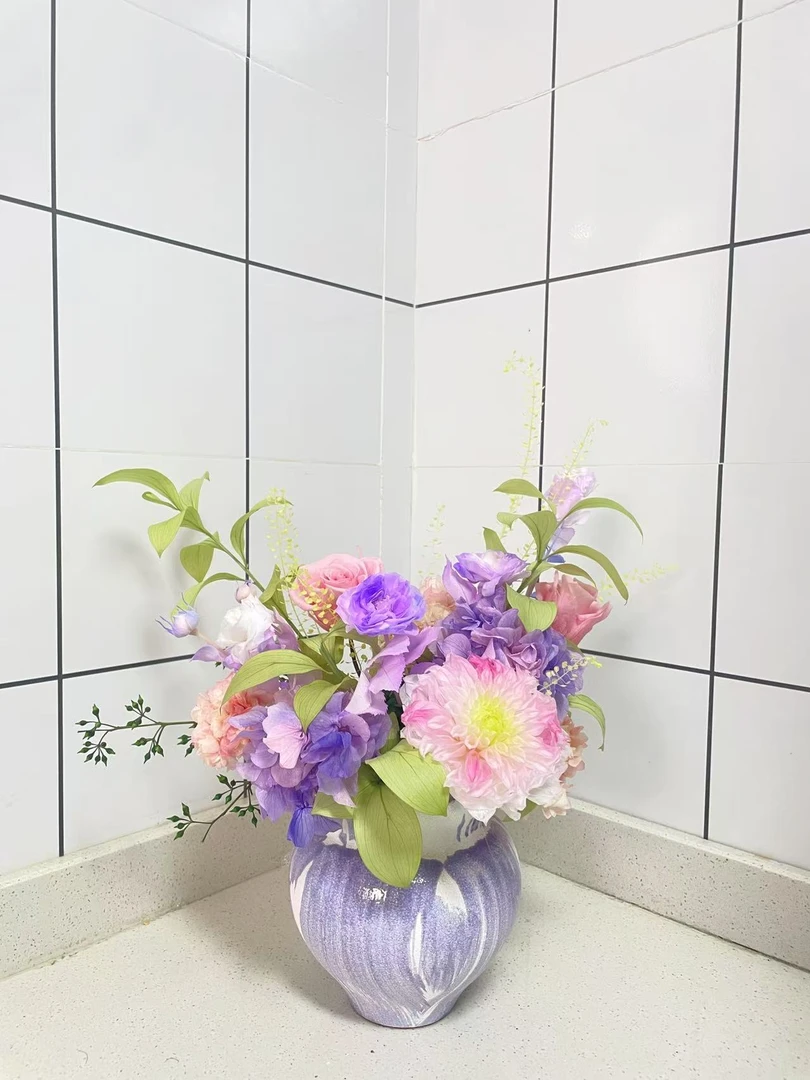 【香芋之恋】餐桌高级永生花摆件