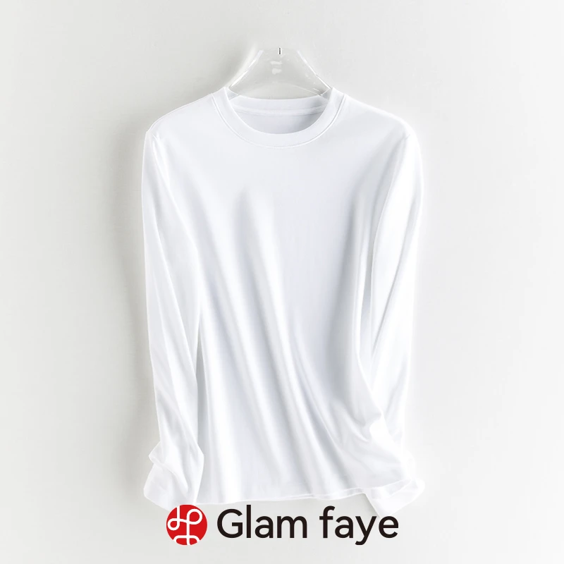 【Glam faye】张弛有度原生T恤 新疆长绒棉T恤圆领百搭