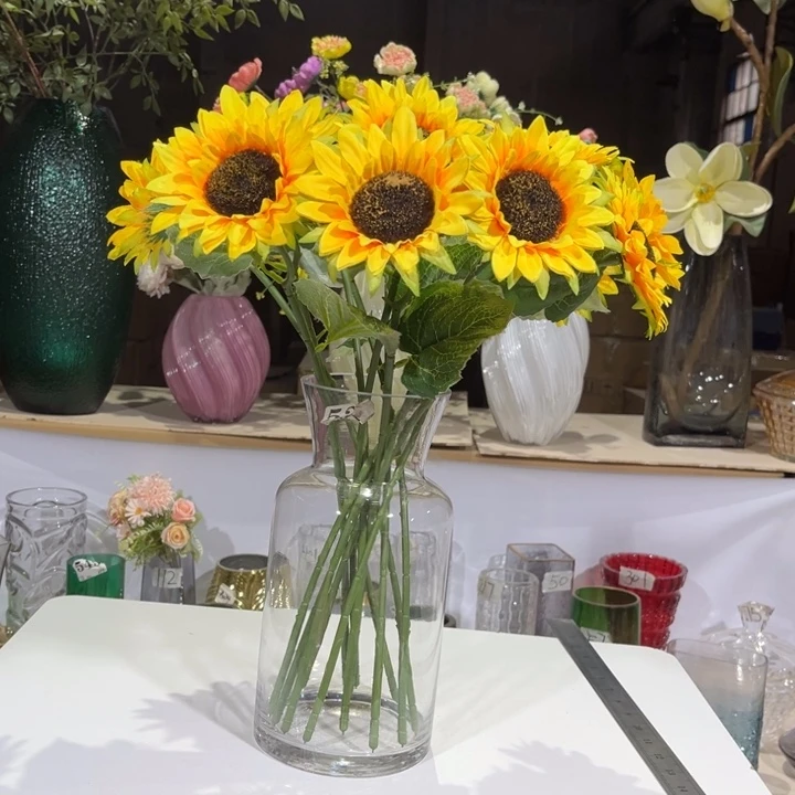 玻璃522高27口10玻璃花瓶嘎嘎好看玻璃花瓶