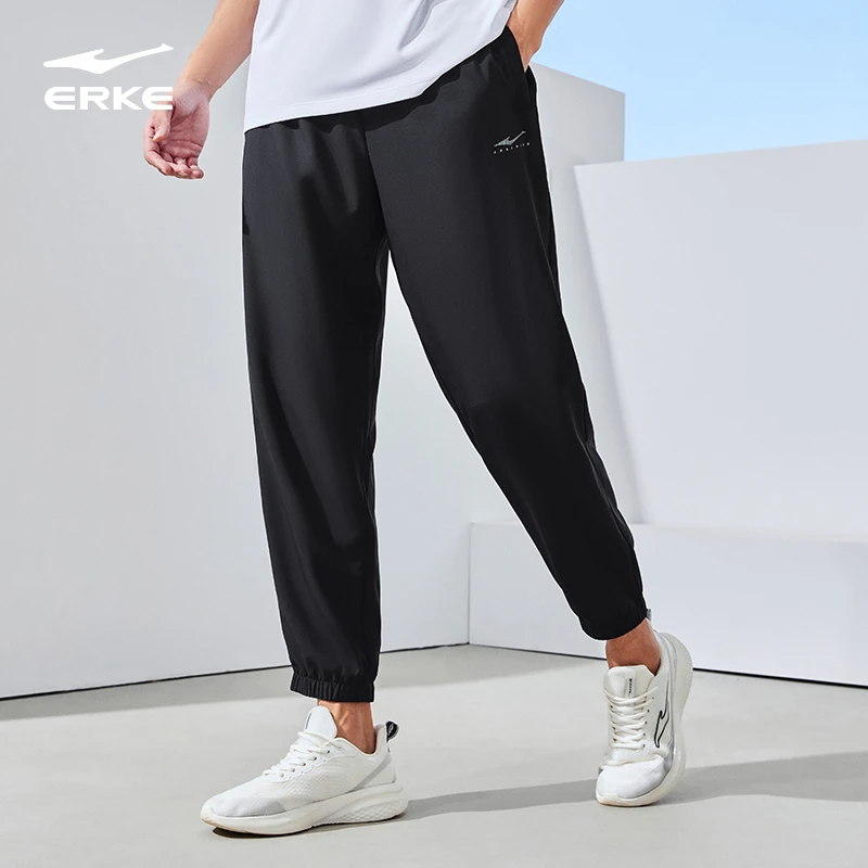 鸿星尔克男夏季休闲舒适束脚速干运动健身裤 51224002011-yt-dr