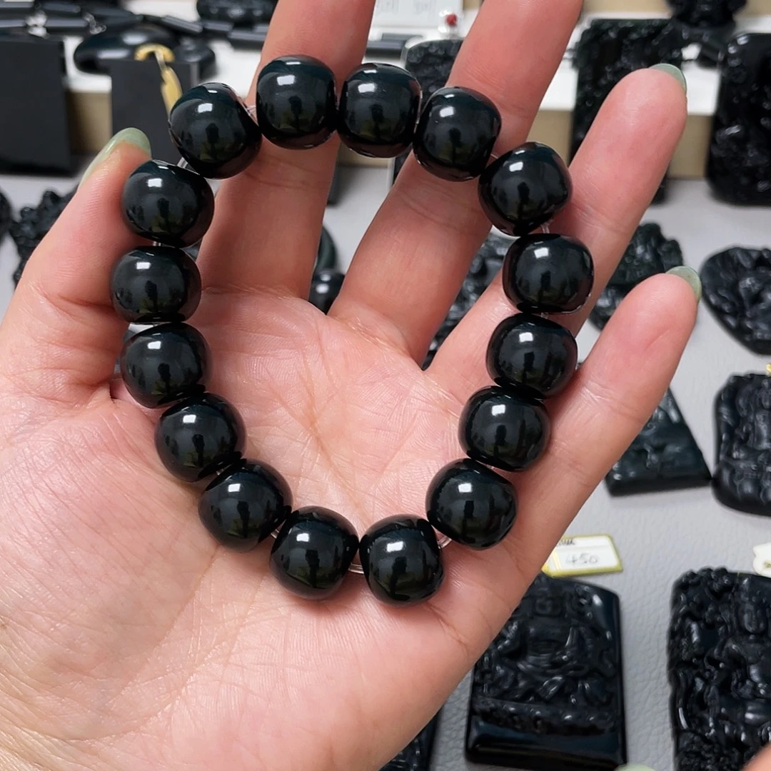 加***惨蛇纹石玉未镶嵌手串