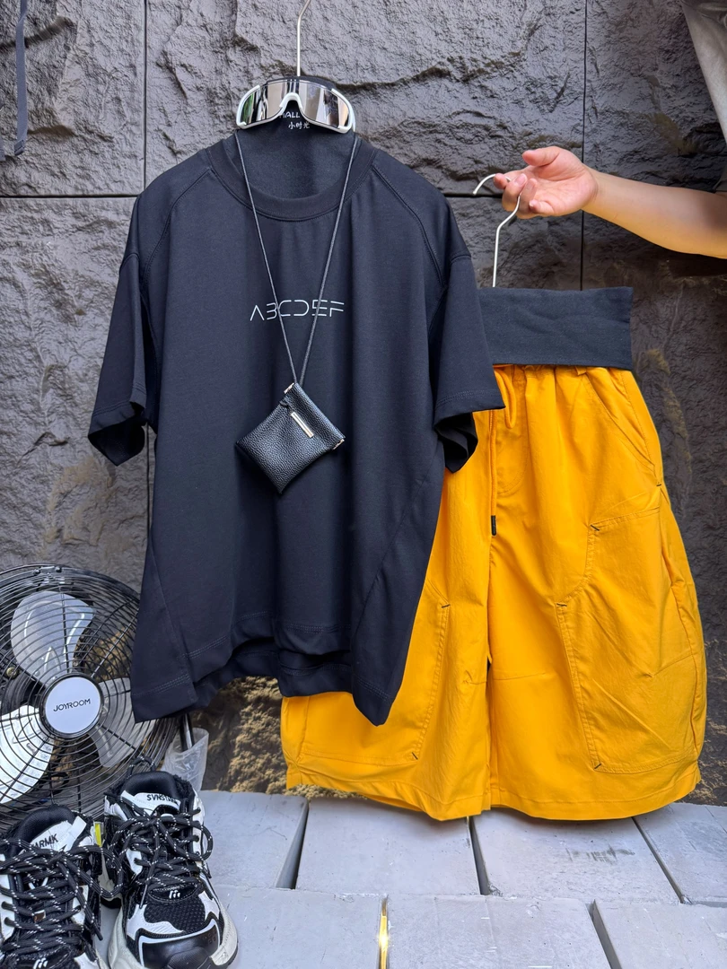 SMALL TIMES2025自制港风高定不规则雪梨印花上衣99356/裤31012