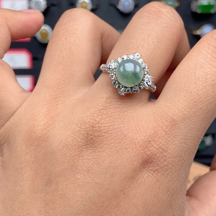 翡翠未镶嵌戒指戒指