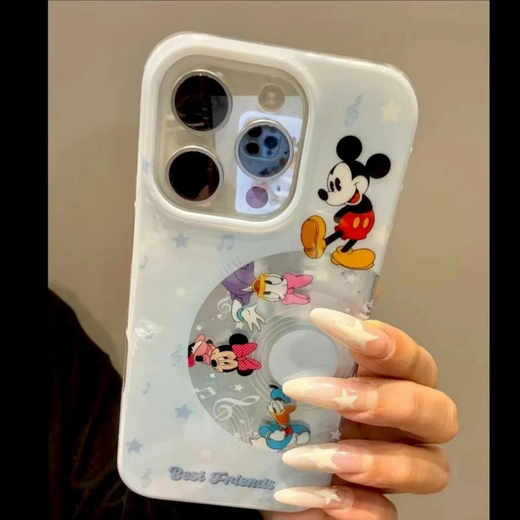 镂空CD唱片哭娃适用iPhone16promax壳ins风镭射流星纹卡通小众