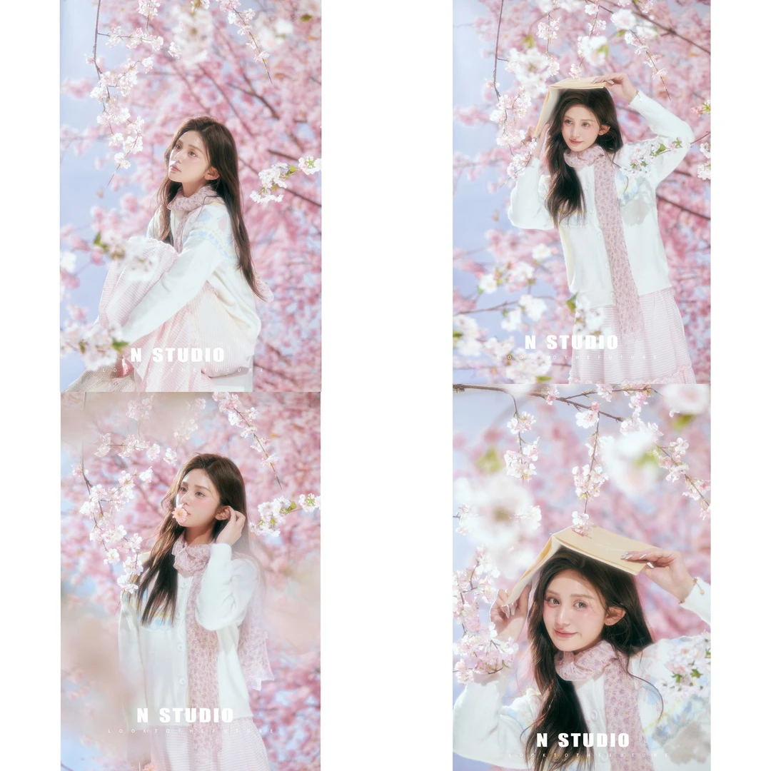 摄影专用樱花背景摄影背景2.5*1.8m大号帆布背景