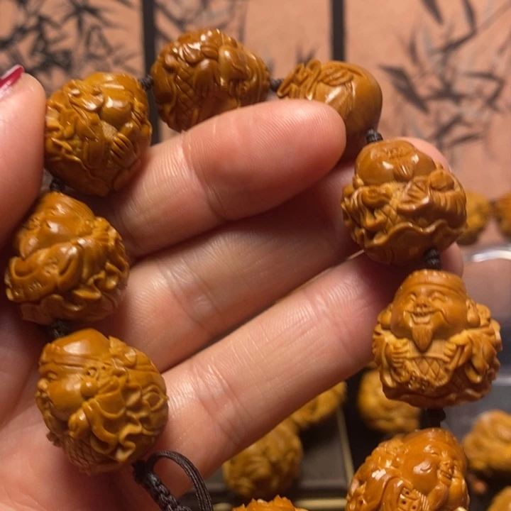 橄榄核手串/手链X**佳荷叶财神