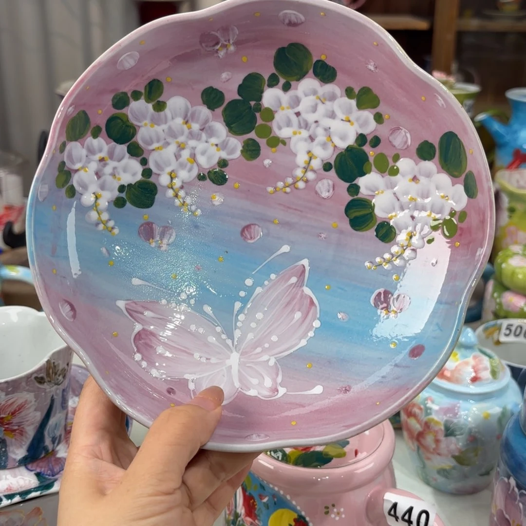 瓷片景德镇手绘高温釉下彩陶瓷茶具