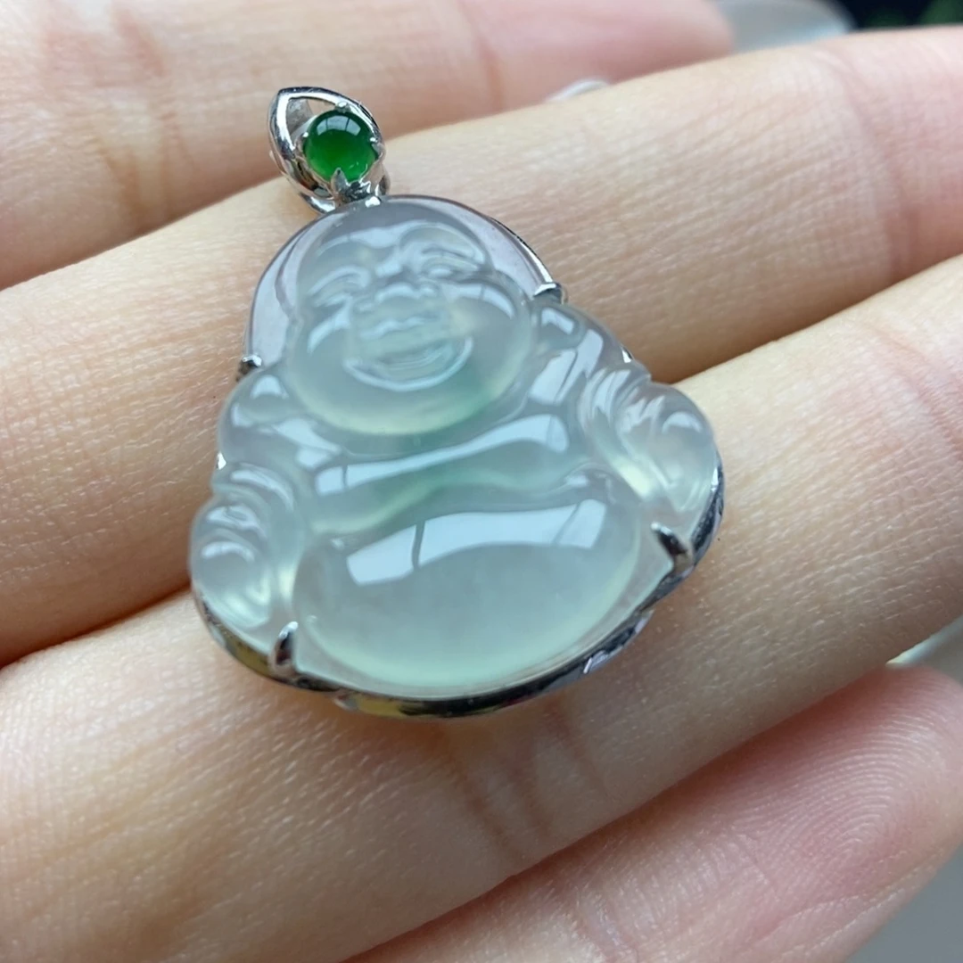 翡翠18K金镶嵌颈饰吊坠50